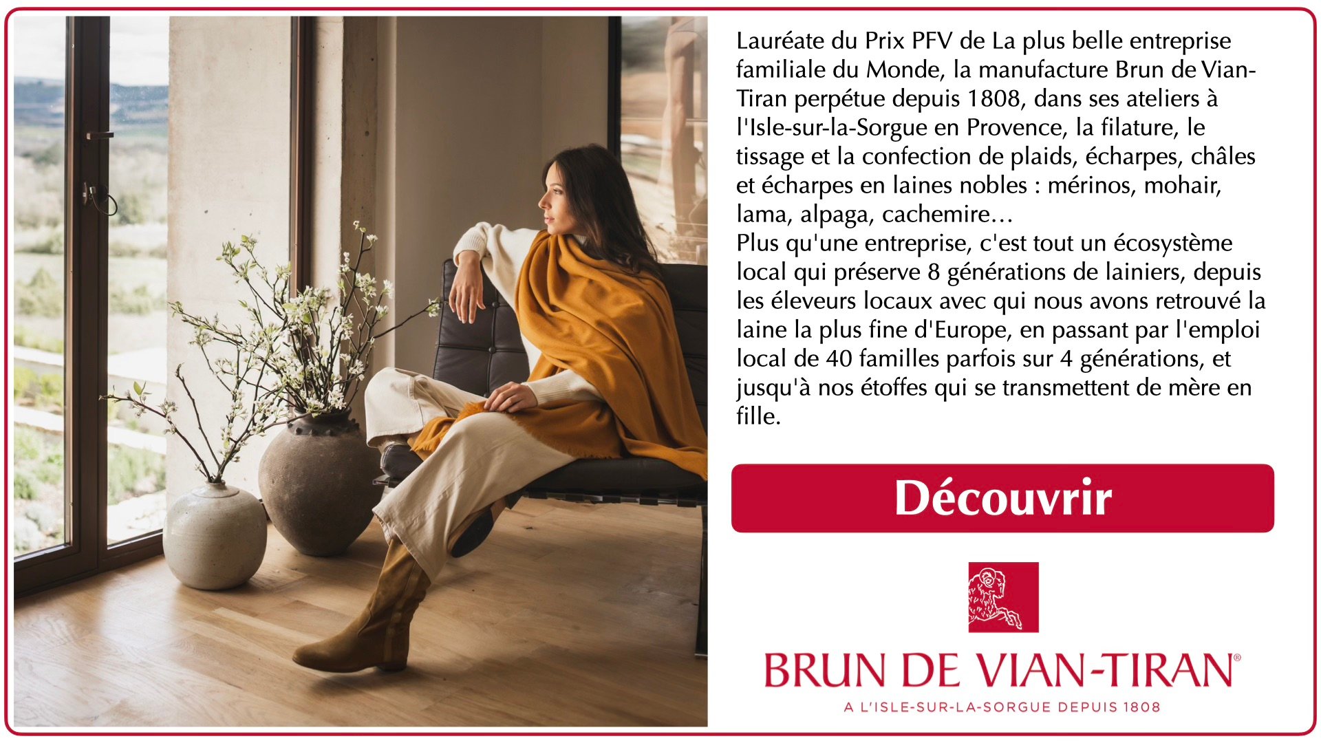 Banner du concours Savoir-faire Made in France - Brun de Vian-Tiran