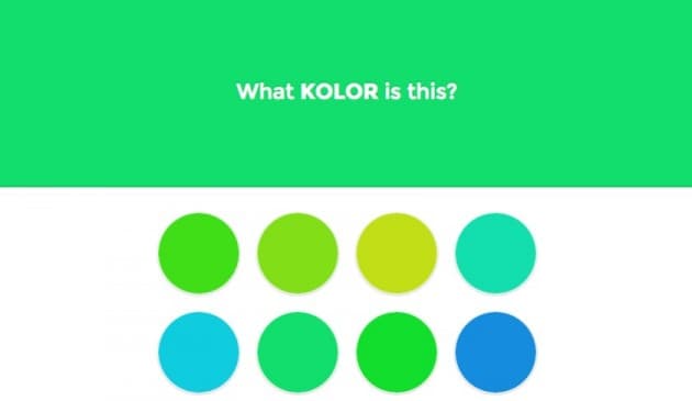test reconnaissance couleur bleu turquoise vert paon