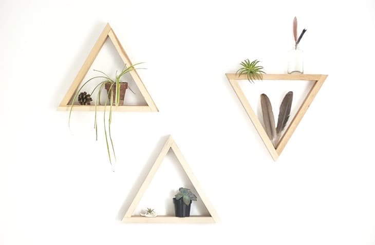 DIY étagère triangle minimaliste inspiration