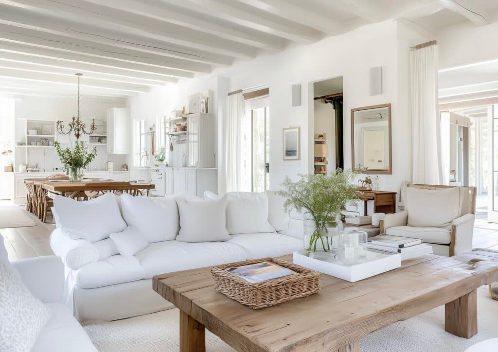 Espaciel intérieur lumineux salon blanc bois hiver - blog déco