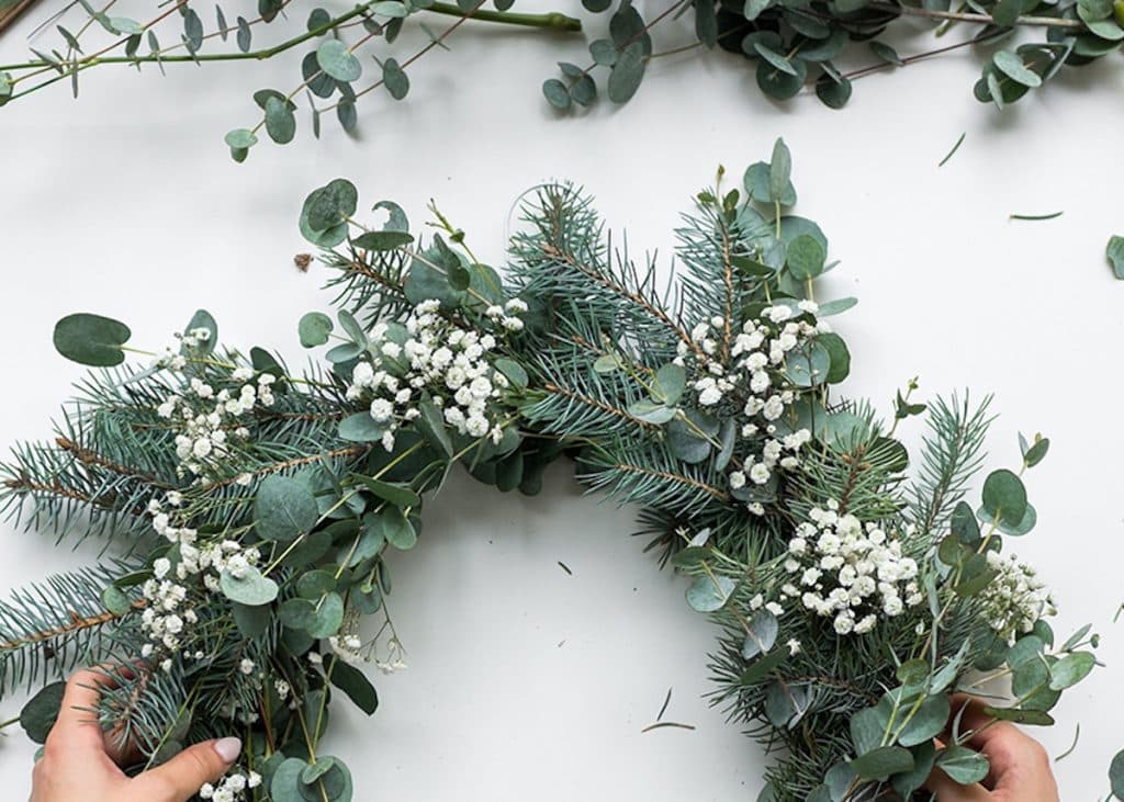 couronne eucalyptus tables de noel