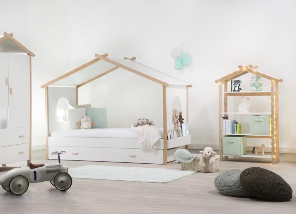 lit cabane interieur scandinave deco chambre enfant