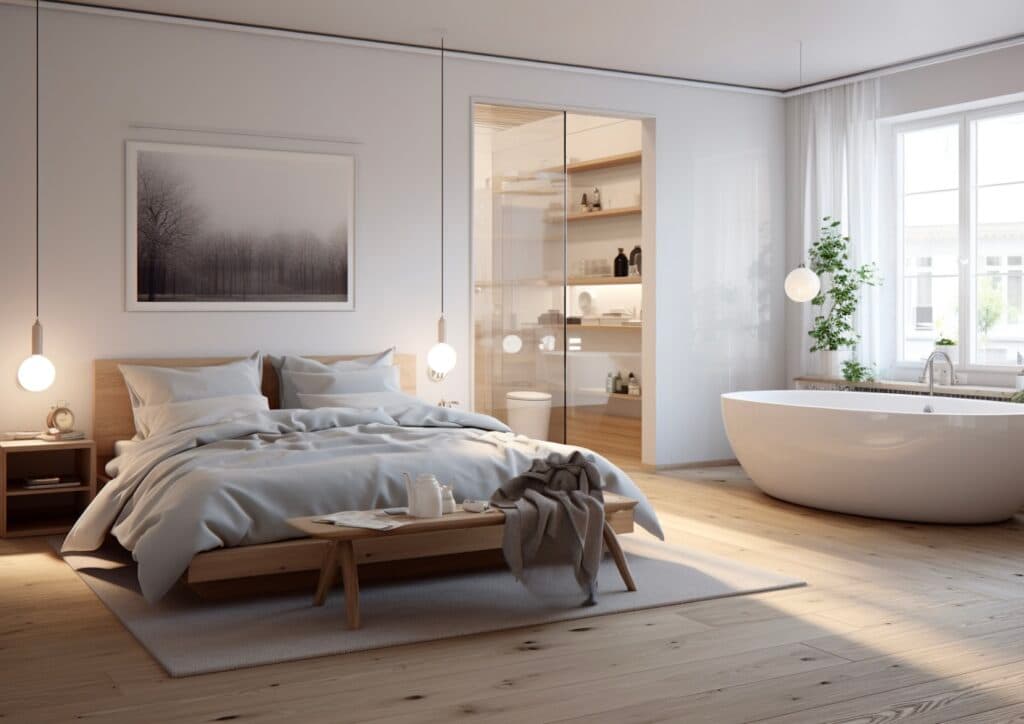 idée suite parentale salle de bain dans la chambre