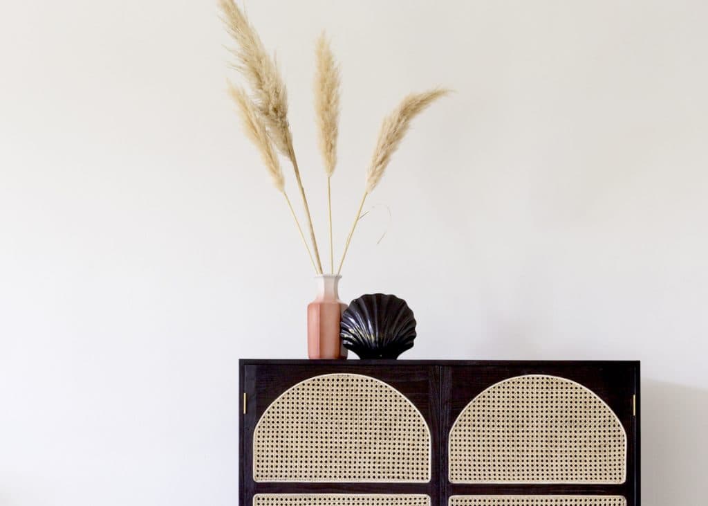 l'herbe de la pampa tendance déco végétale vase meuble cannage tendance - blog déco - clem around the corner
