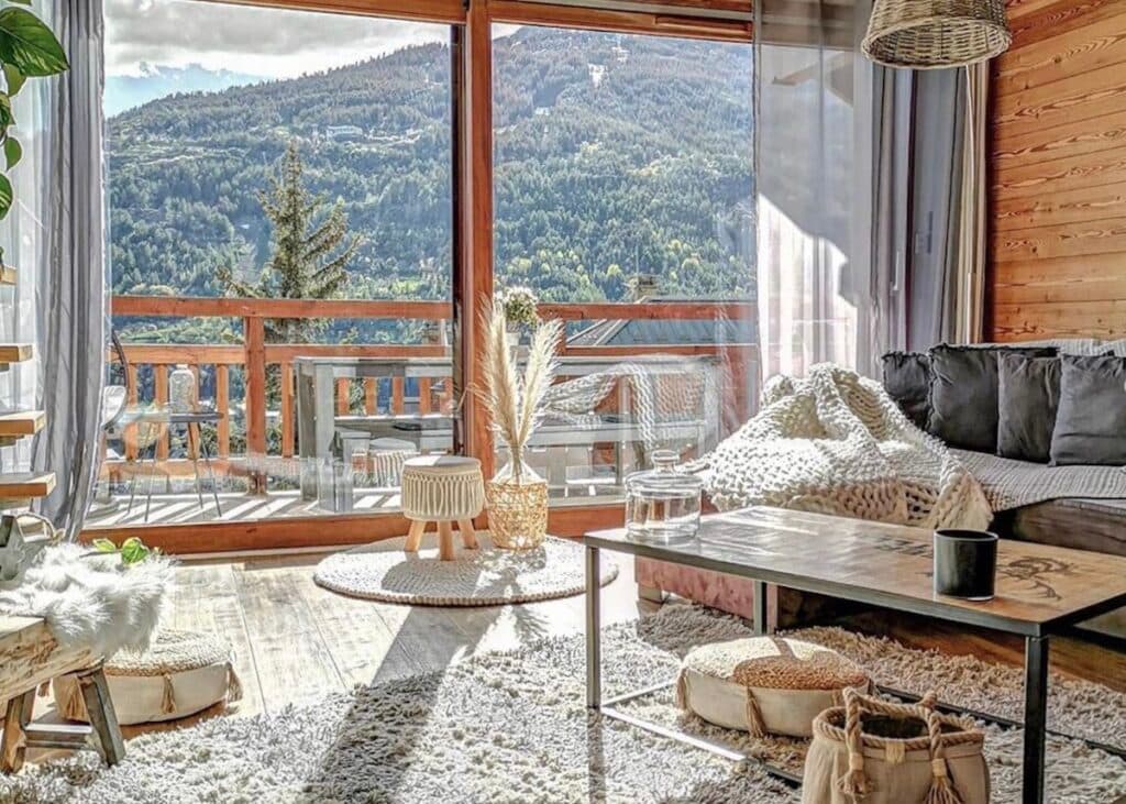 visite déco style montagne alpes paolina salon