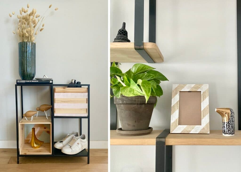 objet à personnaliser en bois petit meuble cadre entrée - blog création déco - clem around the corner