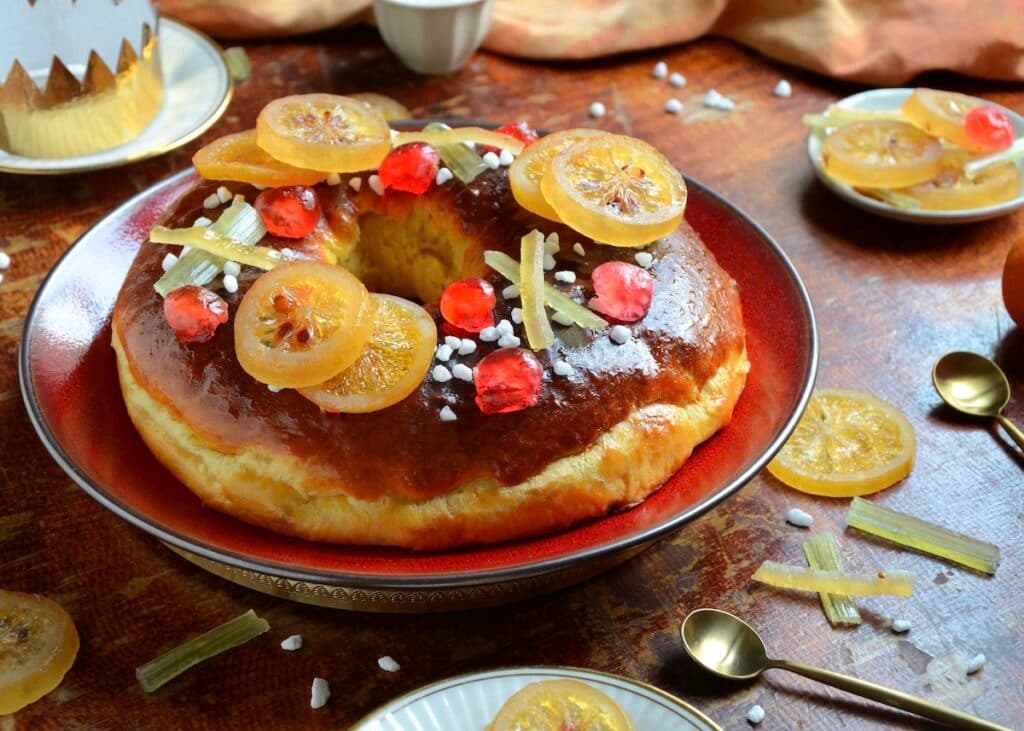 couronne des rois briochée aux fruits confits