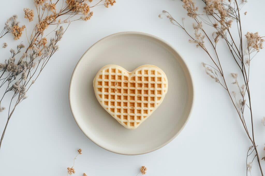 cartes Saint Valentin brunch gaufre coeur - blog déco