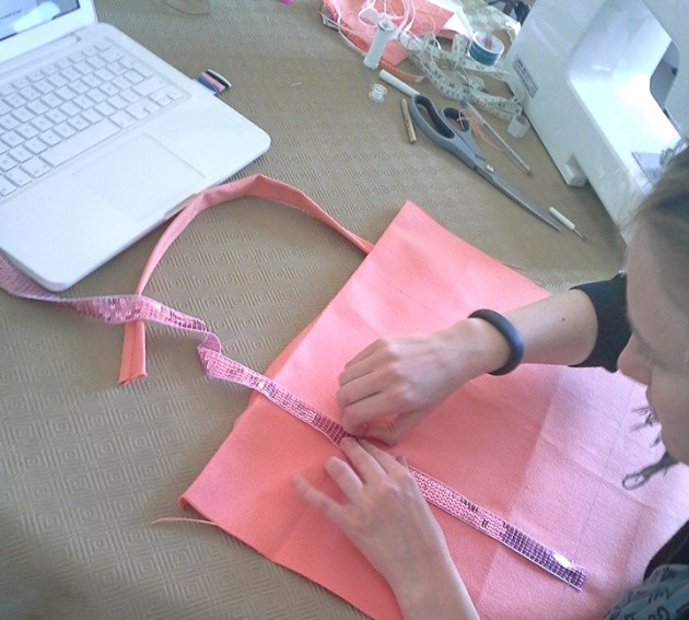 sac diy sequins cabas tuto tutoriel couture Vanessa Bruno