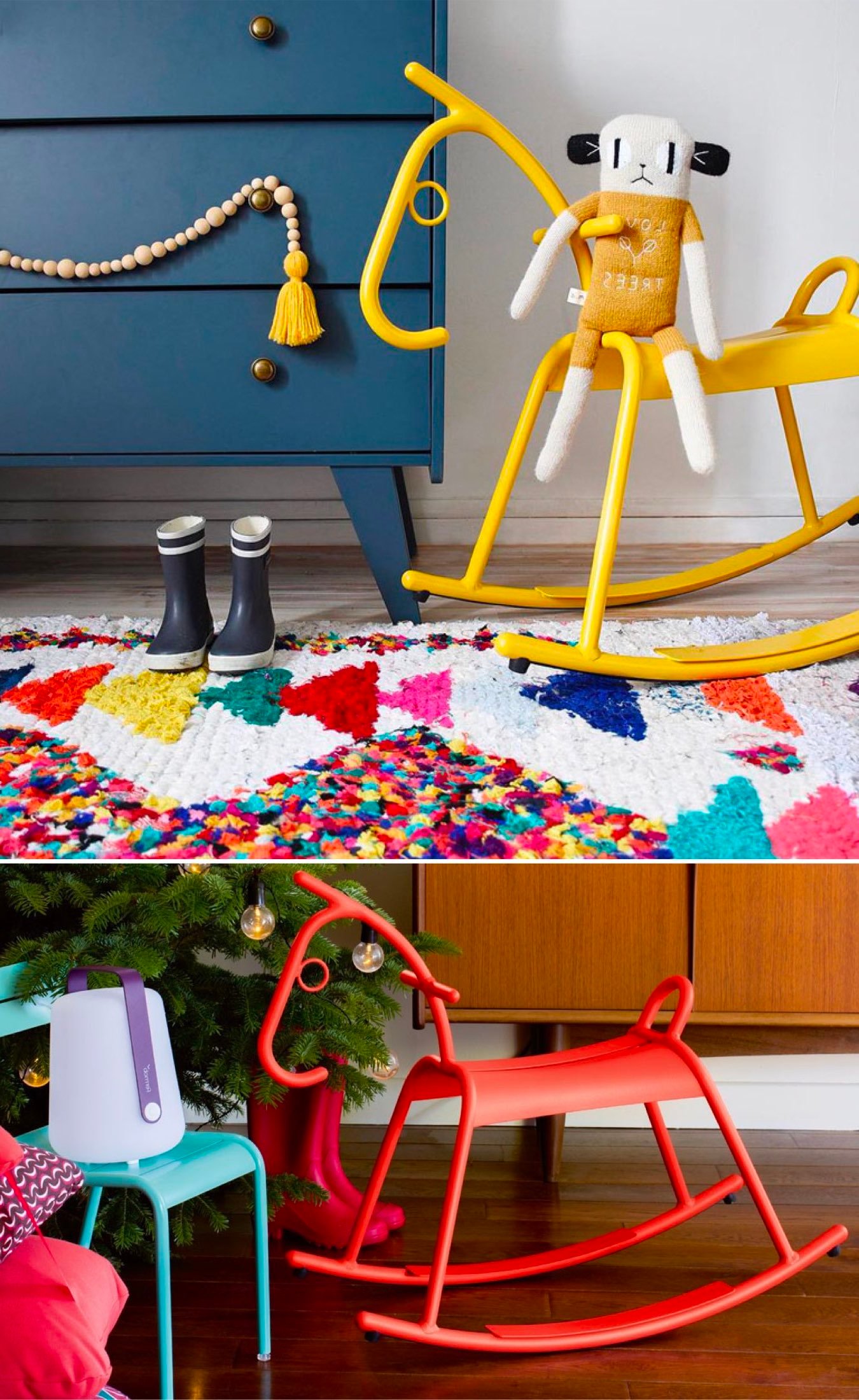 indispensables déco enfant cheval bascule original