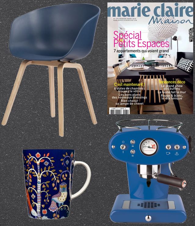Enigme einstein by Clem Around The Corner. Bleue about a chair iittala illy.