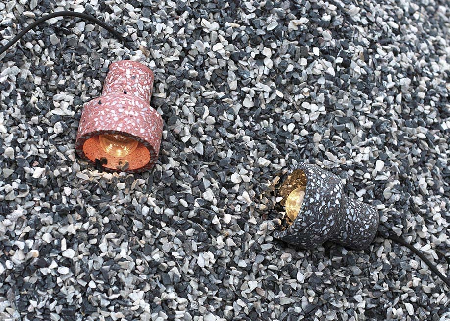 Luminaire déchets de construction. www.clemaroundthecorner.com. Bentu Design : des matériaux mis au rebut, du recyclage, une nouvelle vie.