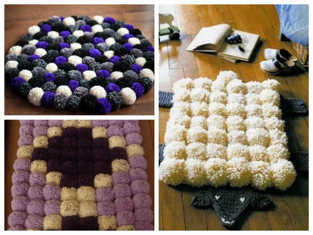 Inspiration tapis de pompons en laine tuto. www.clemaroundthecorner.com