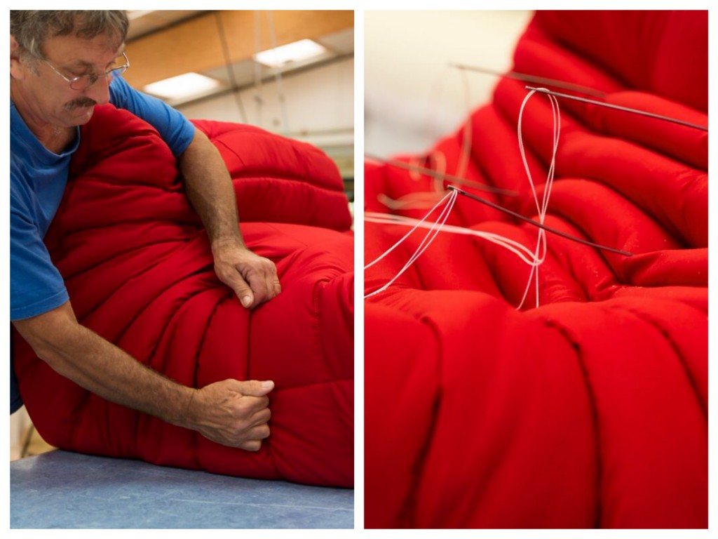 Confection fabrication d'un canapé togo ligne roset