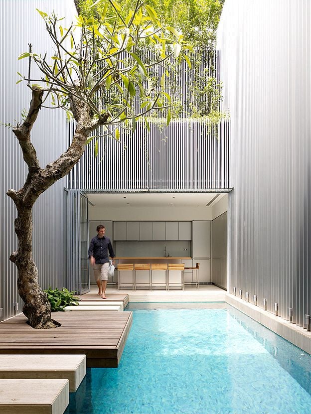 Piscine ilot loft nature