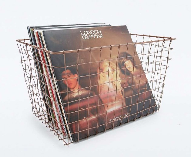 panier corbeille metal cuivre rangement.