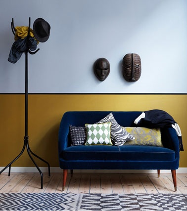 mur jaune moutarde