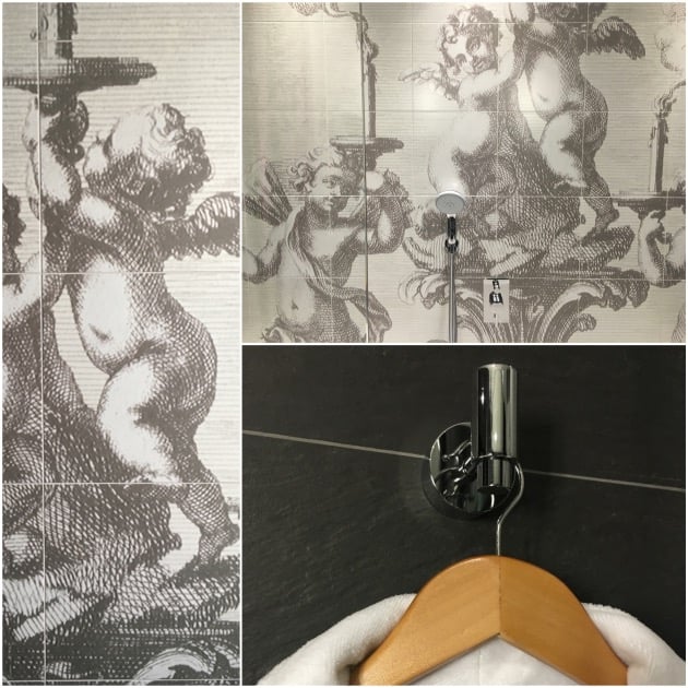 salle de bain carrelage mural imprime personnalisation