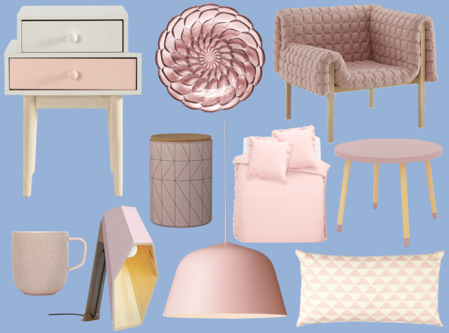 pantone rose quartz et serenity meuble