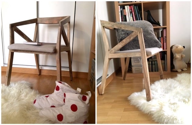 mon coin lecture chaise bois massif style scandinave