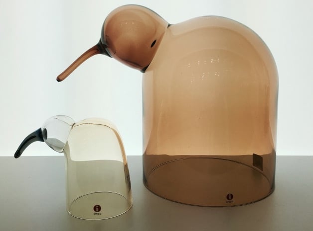 cloche en verre forme oiseau