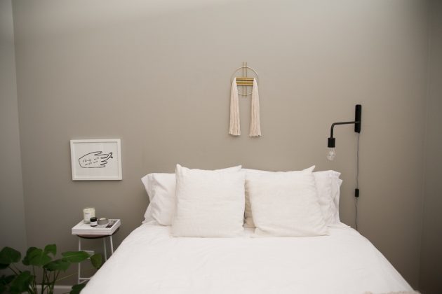chambre et salon gris et blanc visite décoration