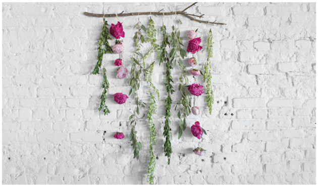 diy deco tete de lit fleur guirlande
