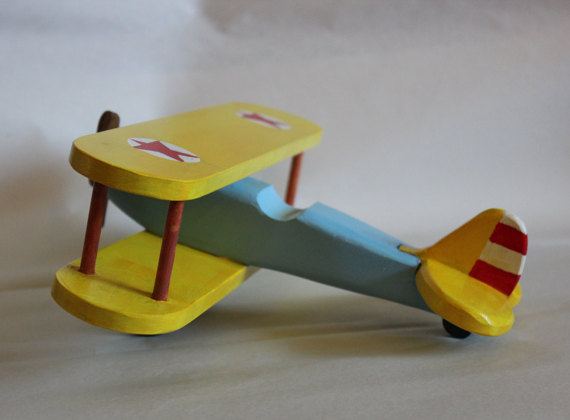 Avion jeux en bois fait-mains