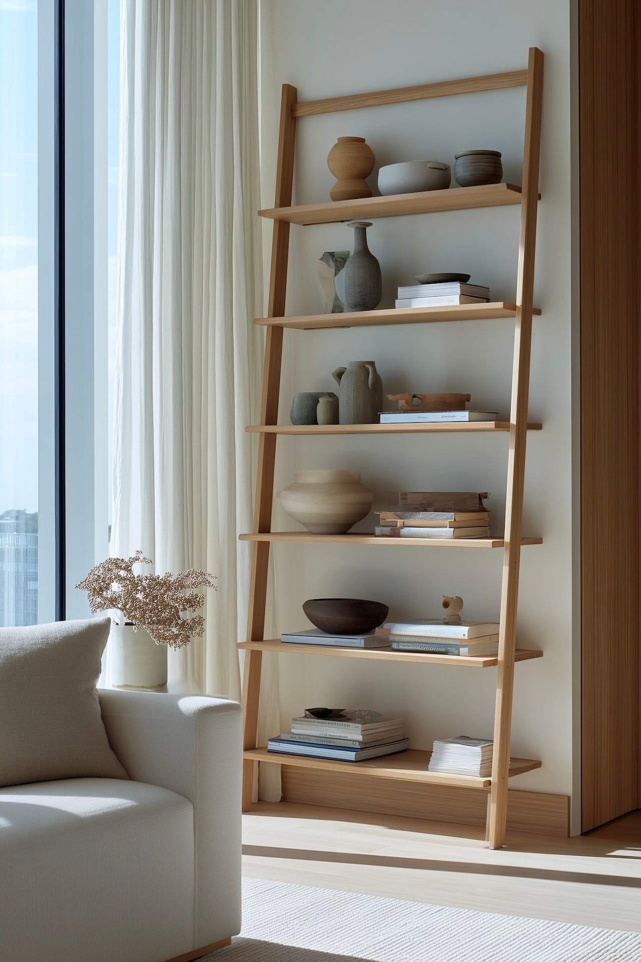 bibliothèque en z design pour livres bibelots