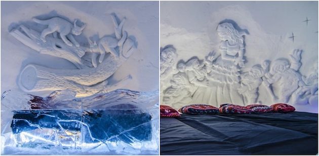 kirkenes snowhotel sculpture enneigées Norvège