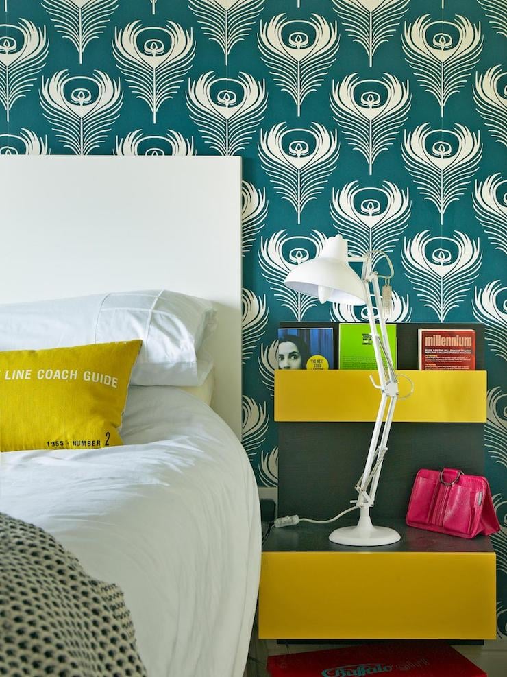 chambre jaune moutarde bleue canard