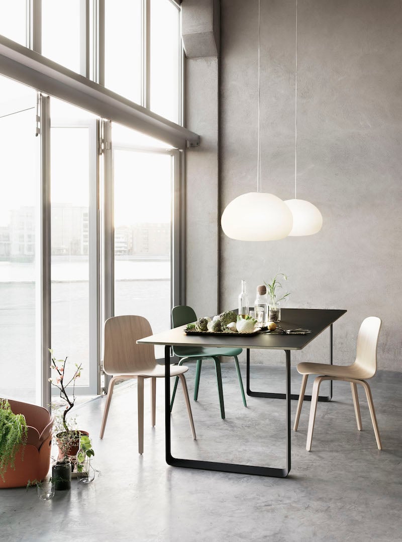 salle à manger en béton ciré Muuto