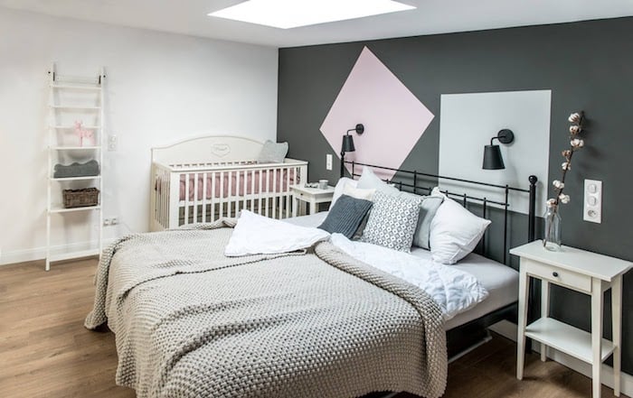 loft scandinave deco industriel-chambre avec verriere atelier