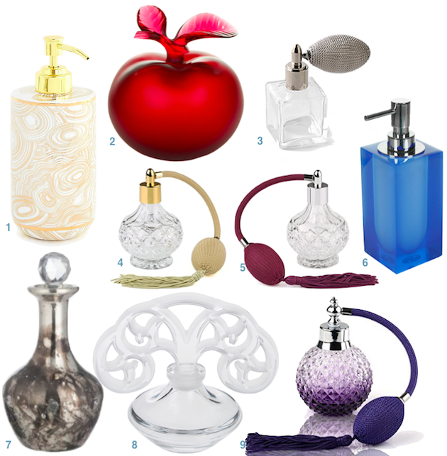 flacon parfum a poire vintage deco vide