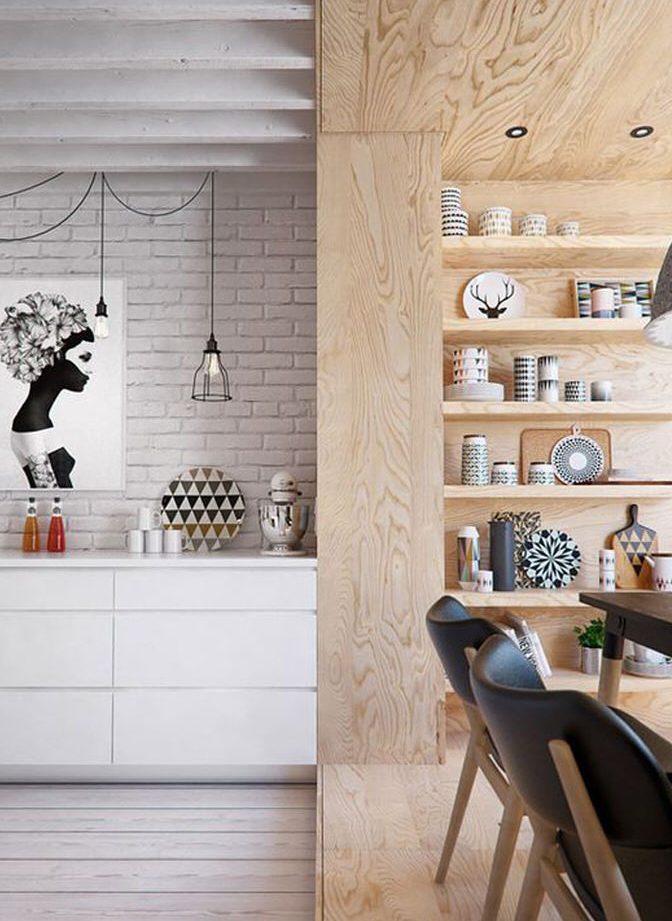 tendance deco cuisine meuble en contreplaqué