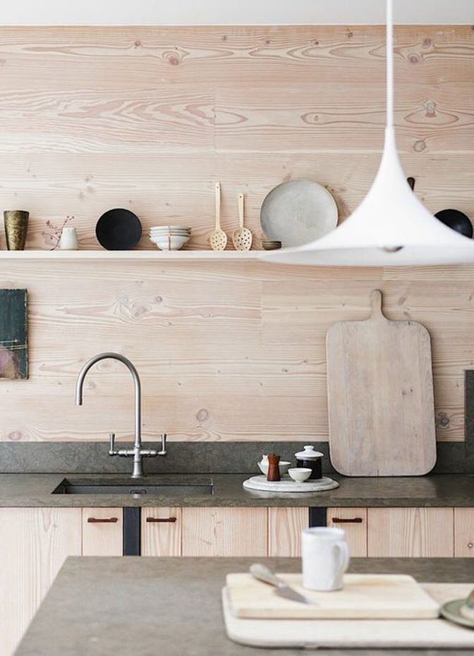 tendance deco cuisine verriere contreplaque