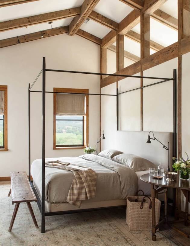 deco maison de campagne moderne chambre