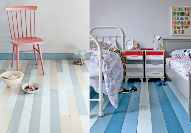 comment peindre un parquet en couleur idee inspiration deco