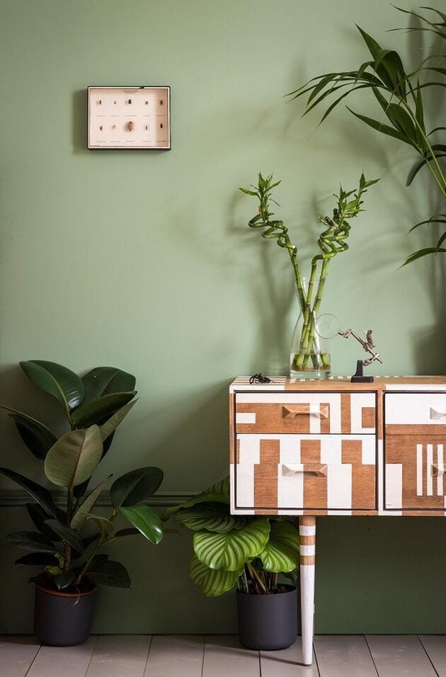 deco mur vert kaki