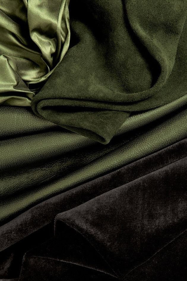 coupon de tissu velours soie couleur sourde décoration intérieure