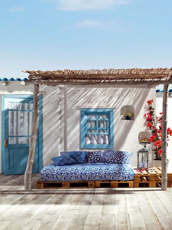 salon de jardin deco avec palette idee