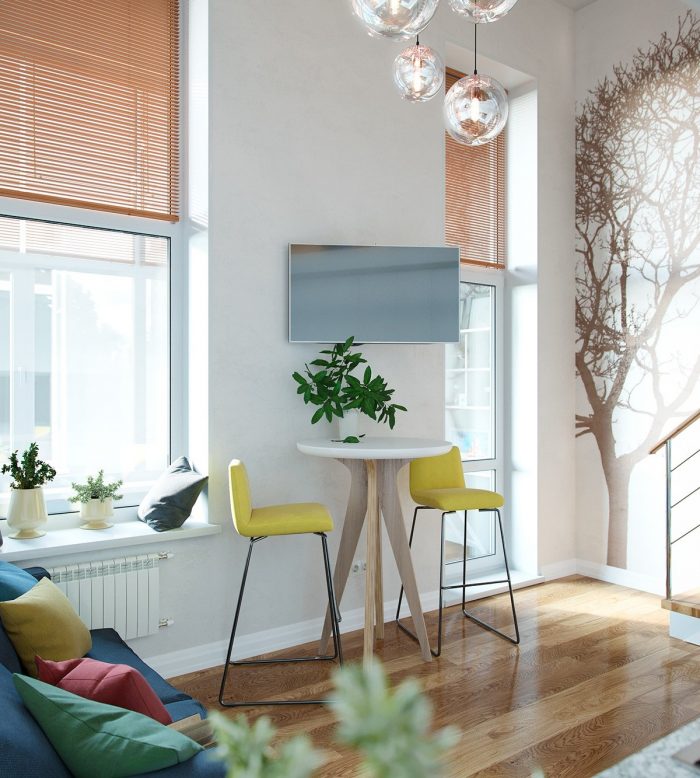 comment aménager un coin repas dans un studio duplex