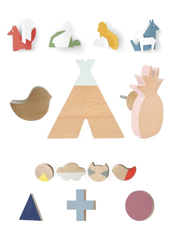 patere enfant oiseau tipi nuage design