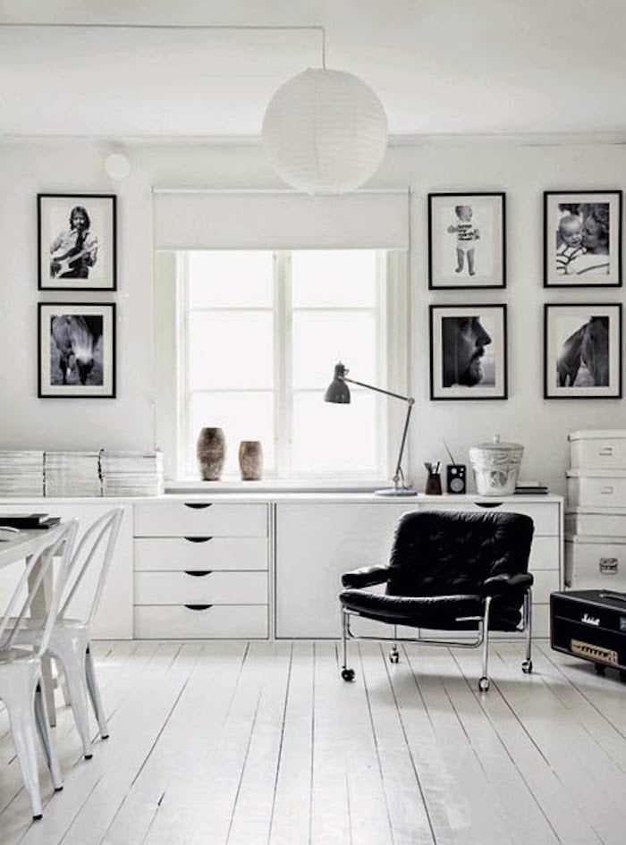 maison noir et blanc