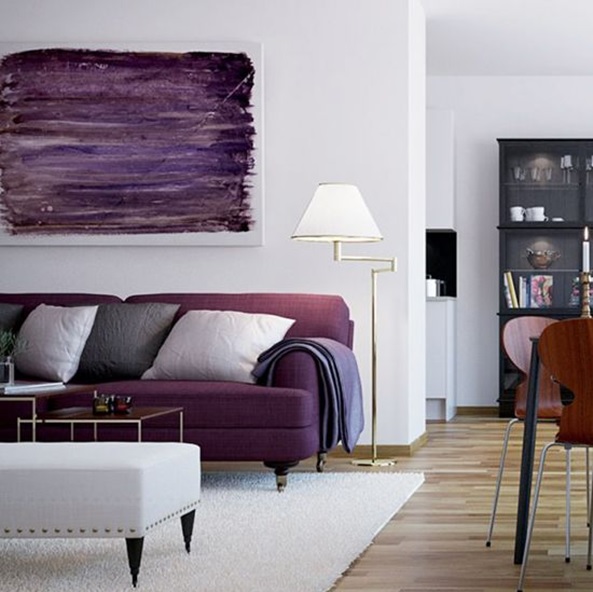 pantone 2018 ultra violet canape cosy blanc