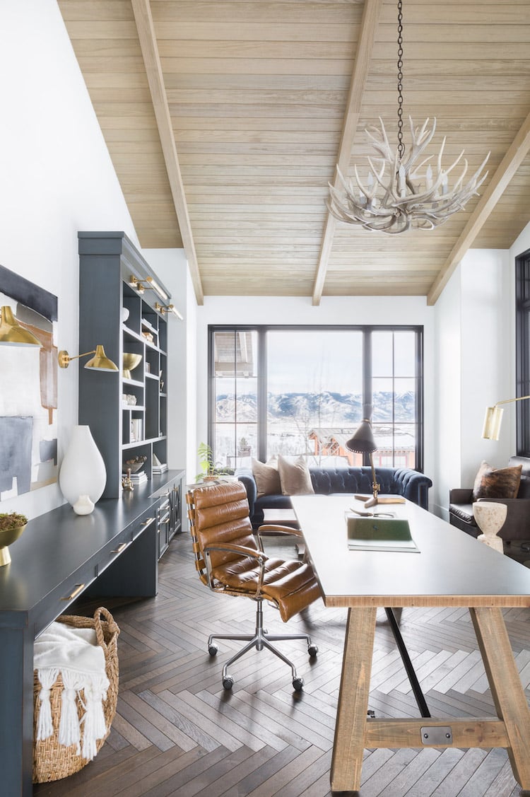 visite decoration chalet blanc bureau esprit montagne