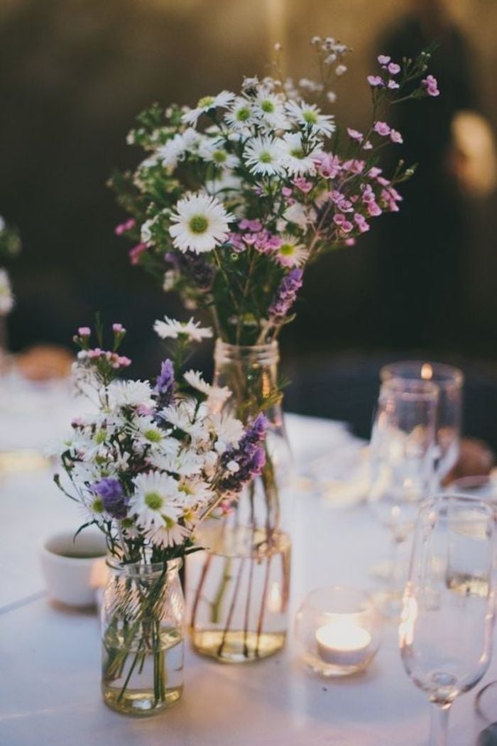deco bucolique vase fleurs bouquet