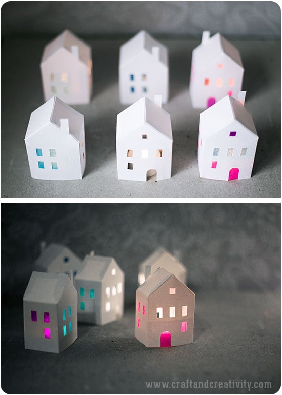 diy photophore en papier maison patron template tutoriel
