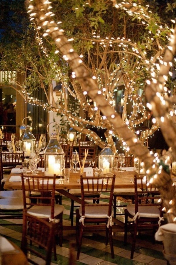 mariage decoration lumineuse arbre guirlande deco ceremonie laique lampions