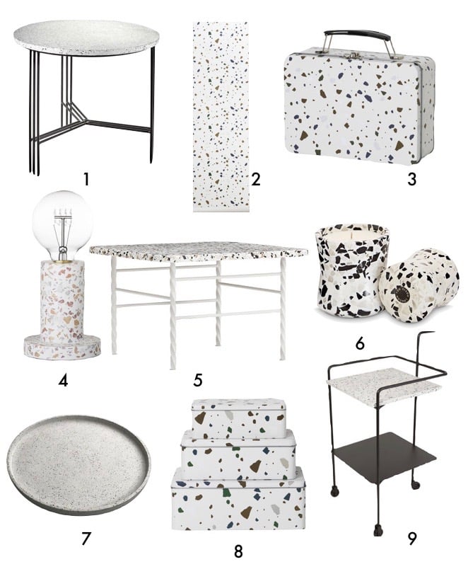 terrazzo blanc confetti decoration blog deco clem around the corner